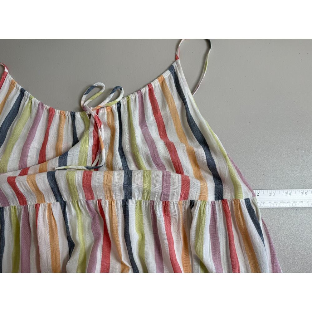 Old Navy Striped Tiered Maxi Swing Sundress Size Large Pockets Multicolor - Picture 9 of 13